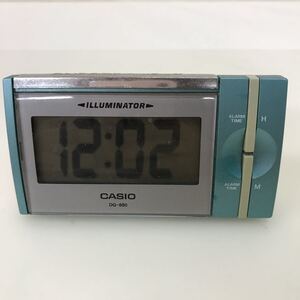 395　中古　CASIO　目覚まし時計　デジタル時計　DQ650　ブルー　動作確認済み　コンパクト