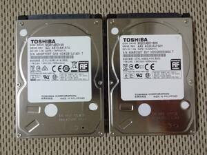 【同梱可 ネコポスで発送】東芝製 SSHD ハイブリッドHDD（MQ01ABD100H）1TB(1000GB)2個セット①