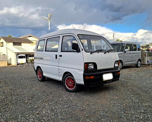 車検1年付き☆諸費用なし☆三菱 ミニキャブバン 軽貨物☆H6年式、6万km☆キャブ車、work製アルミ、Bluetoohオーディオ、カスタム多数