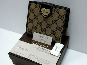 GUCCI 良品（程度：並） グッチ Wホック GG柄 キャンバス 2つ折り 財布