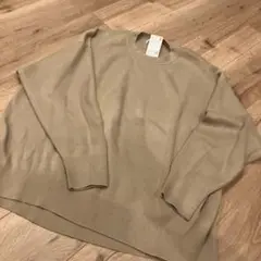 UNIQLO クルーセーター（長袖） XL ベージュ 綿100% 新品