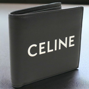 中古 セリーヌ 二折財布 メンズ ブランド CELINE バイフォールド ウォレット 10C87 3DME 38SI ブラック 財布