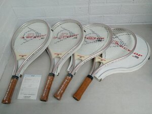 4 DUNLOP ダンロップ ヴィンテージ ラケット テニスラケット 4本 まとめて テニス カバー付き