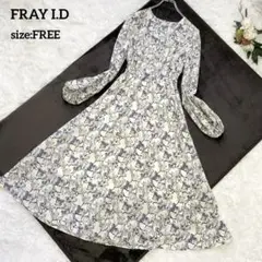 FRAY I.D フレイアイディー ウエストシャーリングワンピース 花柄ロング