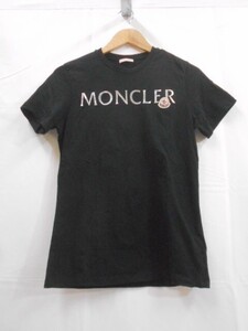 72 送60サ 0917$D16 MONCLER モンクレール Tシャツ カットソー F10938C71510 レディース ブラック サイズS 中古品