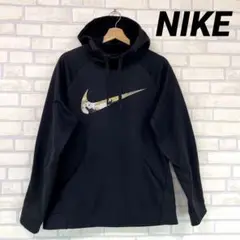 NIKE ナイキ 長袖 パーカー トレーナー デカロゴ 迷彩柄 Lサイズ