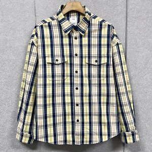 新品同様 VISVIM ビズビム 2022SS PIONEER CHECK L/S CRASH チェックシャツ シャツ 長袖 開襟シャツ 0122105011007 中村ヒロキ サイズ4