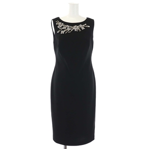 カルバンクライン Rhinestone-Embellished Sheath Dress ワンピース ビジュー ノースリーブ ひざ丈 2 XS 黒 ブラック CD8C16RA レディース