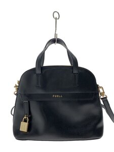 FURLA◆ショルダーバッグ/レザー/BLK