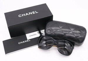 【ト滝】CHANEL シャネル レディース サングラス ウェリントン アイウェア ココマーク 箱/キルティングケース付き CE813DEM49