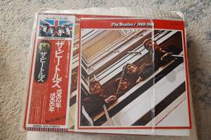 The Beatles, 1962-1966, 未使用 cover with OBI, play graded VG+ LPs, Toshiba, booklet 海外 即決