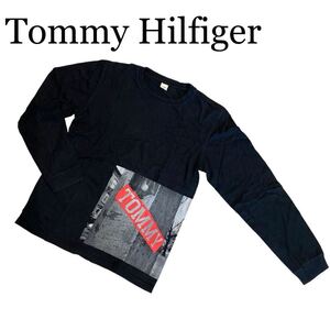 【1円〜】Tommy Hilfiger トミーヒルフィガー 長袖 Tシャツ ロンT ブラック Mサイズ