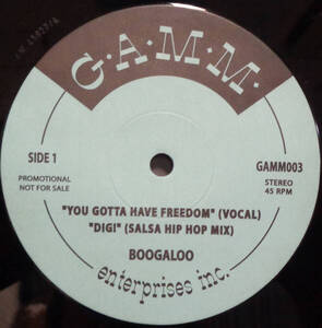 《SOUL JAZZ 12》 BOOGALOO - YOU GOTTA HAVE FREEDOM (VO.) / DIGI / YOU GOTTA HAVE FREEDOM (INSTR.) (sl241031024)