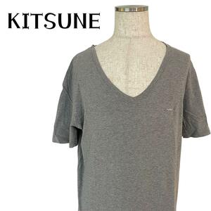 KITSUNE キツネ　メンズ　半袖　Tシャツ　グレー　L