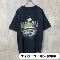 古着 used　NBA　SAN ANTONIO SPURS　バスケ　半袖プリントTシャツ　バックプリント　黒　ブラック　スポーツ