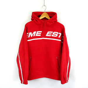 シュプリーム SUPREME ★AA☆ 19AW Polartec Half Zip Hooded Sweatshirt Red ポーラテック ハーフ ジップ フリース パーカー スウェット