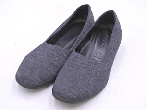 ecco エコー ラウンドトゥ ウェッジソール パンプス size37/グレー ■■ ☆ elb6 レディース