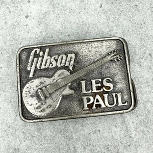 希少 70s ヴィンテージ Gibson LES PAUL ギブソン レスポール ベルト バックル H52×W76mm ノーリンミュージック ノベルティ 販促品 非売品