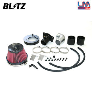 BLITZ ブリッツ サスパワー コアタイプLM レッド エアクリーナー フィットハイブリッド GP5 GP6 H25.9～R2.2 LEB