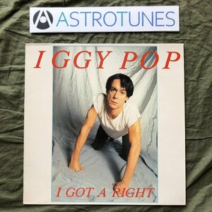 美盤 1987年 激レア フランス盤 イギー・ポップ Iggy Pop LPレコード I Got A Right パンク ニューウェーブ Steve Tranio,Brian Glascock