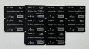 ★送料無料★ SONY/ソニー memory stick pro duo 4GB 10枚まとめ売り メモリースティック/PSP/メモリーカード フォーマット済み動作品