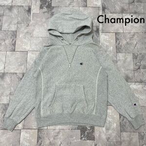 Champion チャンピオン REVERSE WEAVE リバースウィーブ 単色タグ 復刻 ハーフジップ sweat hoodie スウェット パーカー グレー 玉FL3718