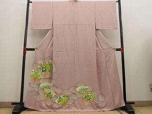 平和屋着物■豪華色留袖　刺繍　扇面吉祥花文　金彩　逸品　n-ne2184