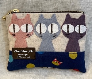 3匹の子ねこ49　ミニミニポーチ　ハンドメイド　