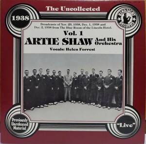 ☆LP Artie Shaw and His Orchestra / Vol.1 1938 US盤 HSR-139 ☆