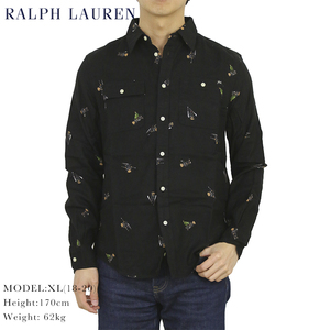 新品 アウトレット A150 M(10-12)サイズ ポロベアープリント ライトフランネル 長袖シャツ polo ralph lauren ポロ ラルフ ローレン