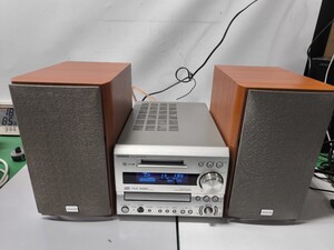 「2FF54」ONKYO オンキョー CD/MD コンポ FR-X7A スピーカー D-SX7A オーディオ機器 音響機器 　CD再生確認　音出しOK　現状品（241009）