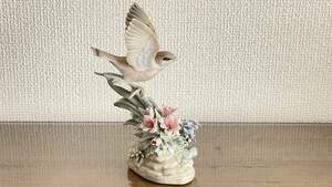 LLADRO 鳥　花　置物　訳あり　安く売り 唯一の珍しい刻印