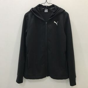 RN214 PUMA 長袖ジップパーカー 黒 レディース M