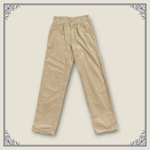 90s ビンテージ◆CHAPS RALPH LAUREN チャップス ラルフローレン ツータック 起毛 コットン スラックス パンツ 76/ベージュ系/日登美