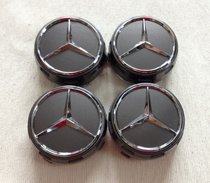 ベンツ ホイール キャップ W222W221W212W211R231R230R172R171W176W166W220W204W205 CLA GLA GLK CLS SL ML AMG チタン グレー 立体 4個