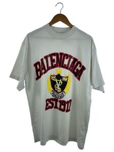 BALENCIAGA◆DIY COLLEGE/23SS/Tシャツ/XS/コットン/WHT/無地