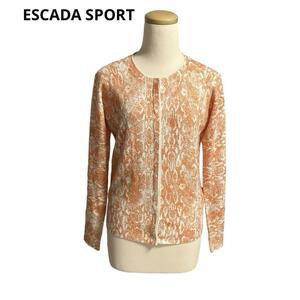 (b17)ESCADA SPORT カーディガン　トップス　オレンジ系　ファンタジー