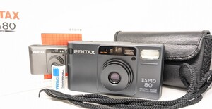 ★極上美品★ PENTAX ペンタックス ESPIO 80 ブラック ケース付き 取扱説明書 #10467#88#71#51