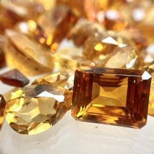 大量!!!!〔天然シトリンおまとめ〕J 300ct 裸石 宝石 jewelry ジュエリー citrine 水晶 クォーツ ルース ②