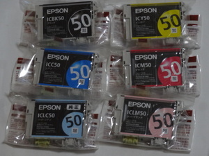 【追跡番号付送料210円/未開封/期限不明】エプソン/EPSON/純正インクカートリッジ/IC6CL50/ICBK50/ICC50/ICM50/ICY50/ICLC50/ICLM50/6種類