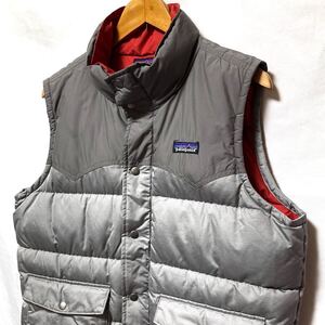 00s PATAGONIA SLINGSHOT DOWN VEST 希少 パタゴニア スリングショット グースダウン ベスト グレー M 2009年製 アウトドア / ビビー 