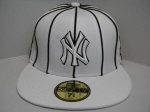 NewEra★Yankees★ヤンキース★1/12モノグラム★白/黒★７ 3/8★