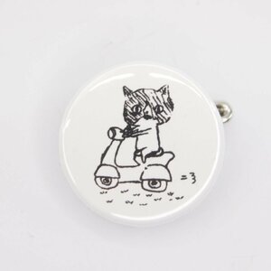 Button badge 25mm scooter cat 缶バッジ スクーターキャット Vespa Lambretta ベスパ ランブレッタ 50S 100 ET3 GTR RALLY PX200E 160GS