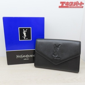 【美品】YVES SAINT LAURENT イヴ サンローラン クラッチバッグ 箱・袋有 熊谷店