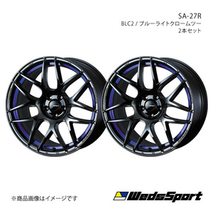 WedsSport/SA-27R ランサーエボリューション10 CZ4A アルミホイール2本セット【18×9.5J 5-114.3 INSET38 BLC2】0074238×2