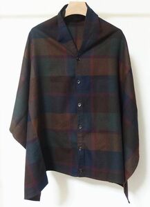 Engineered Garments エンジニアードガーメンツ Button Shawl Wool Twill Plaid チェック ウール ボタン ショール ストール