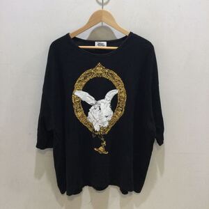 Vivienne Westwood ヴィヴィアンウエストウッド VW-LP-88644 半袖プリントTシャツ コットン ブラック 694795