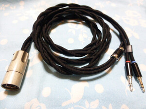 beyerdynamic T1 2nd 3rd MDR-Z7 Z1R Z1R BELDEN 1804a 八芯 300cm 長め XLR 4ピン テルル銅 ロジウムメッキ 純銅 ( HiFiMAN 機種用 対応可