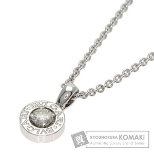 BVLGARI ブルガリ ブルガリブルガリ 1P ダイヤモンド ネックレス K18ホワイトゴールド レディース 中古