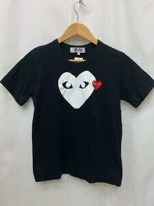 PLAY COMME des GARCONS◆ハートTシャツ/L/コットン/BLK/az-t115